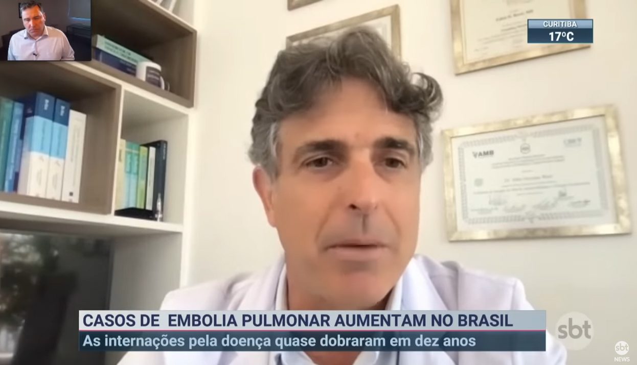 <strong>SBT Brasil: Casos de embolia pulmonar registram aumento de 89% em 10 anos </strong>