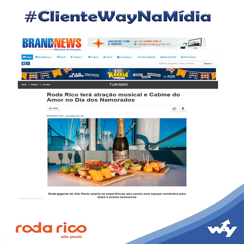 Roda Rico terá atração musical e Cabine do Amor no Dia dos Namorados