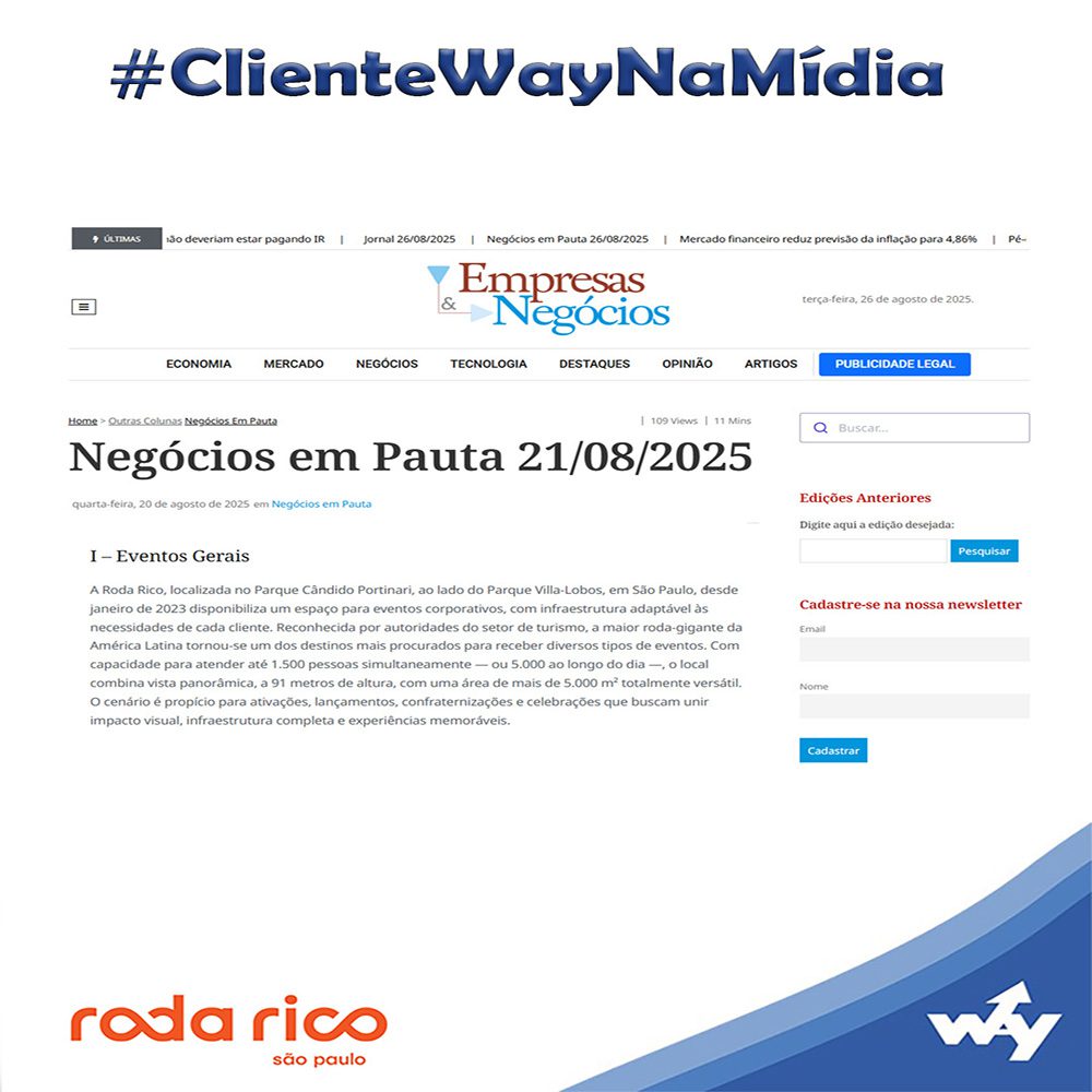 Com espaço para realizar eventos, Roda Rico eleva a experiência dos clientes com vista panorâmica