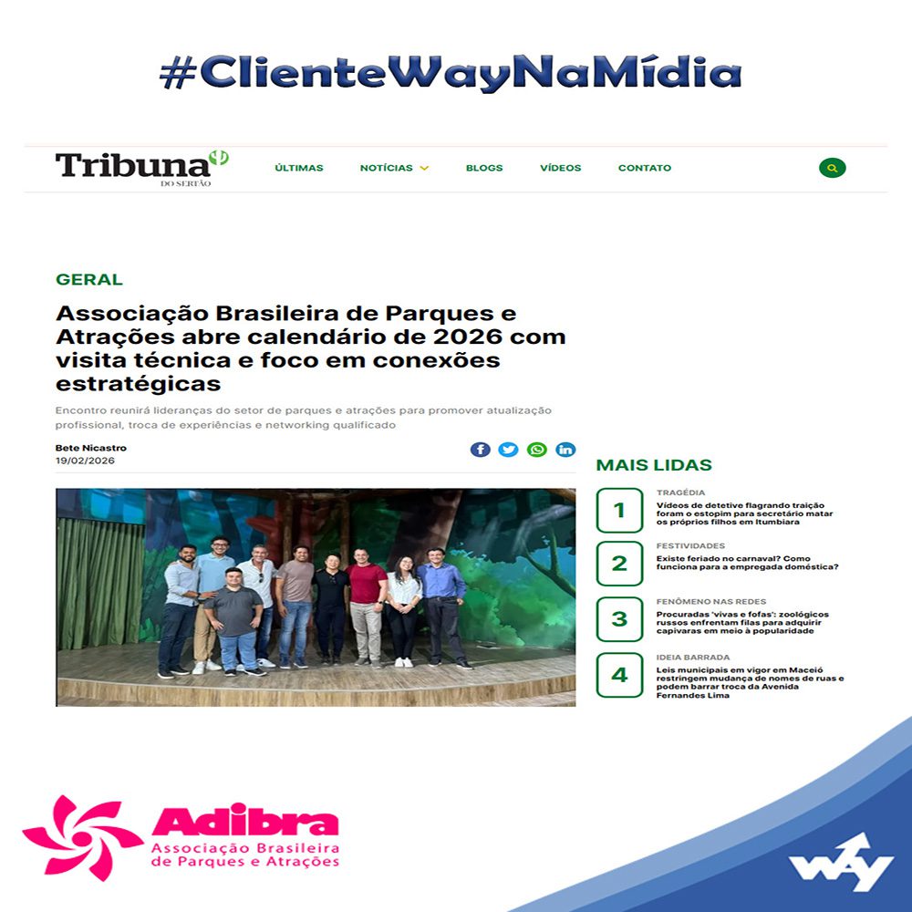 Associação Brasileira de Parques e Atrações abre calendário de 2026 com visita técnica e foco em conexões estratégicas