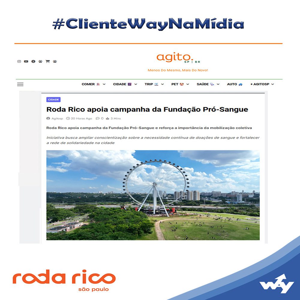 Roda Rico apoia campanha da Fundação Pró-Sangue