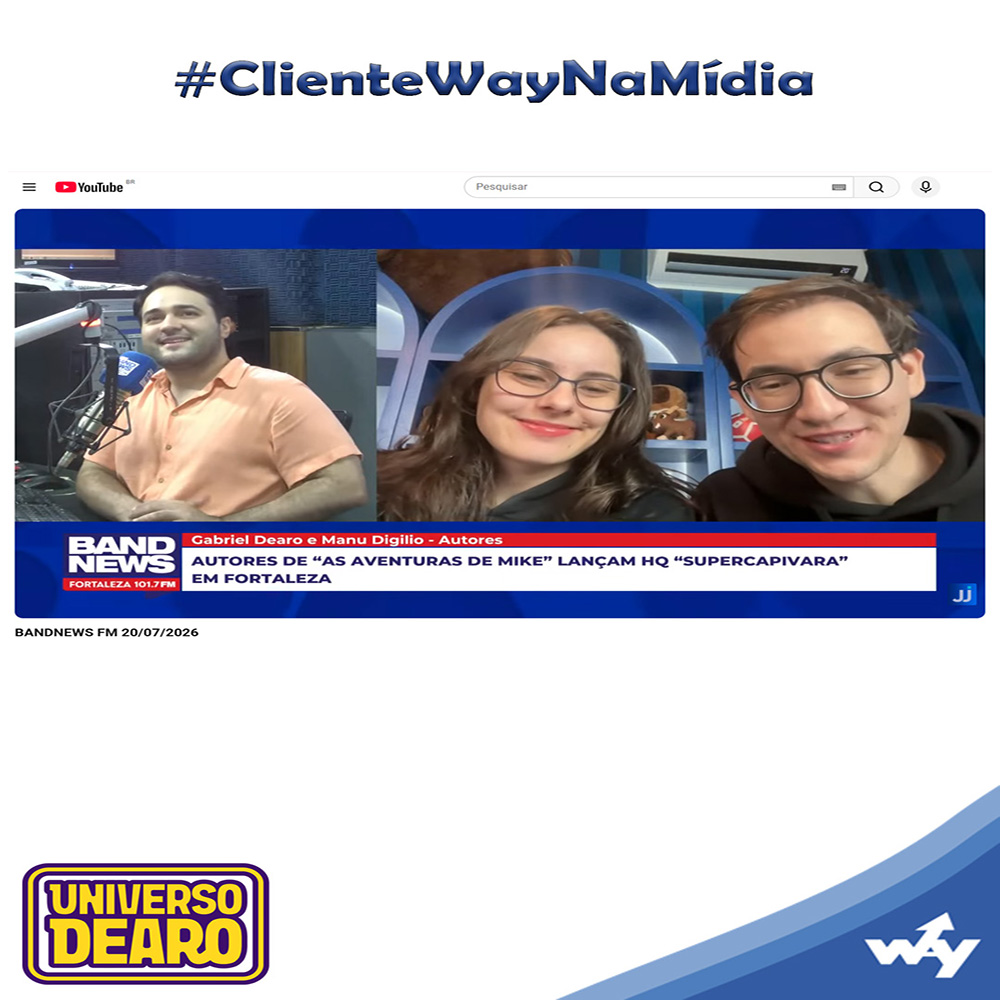 Gabriel Dearo e Manu Digilio levam turnê de autógrafos de “SuperCapivara” a Fortaleza